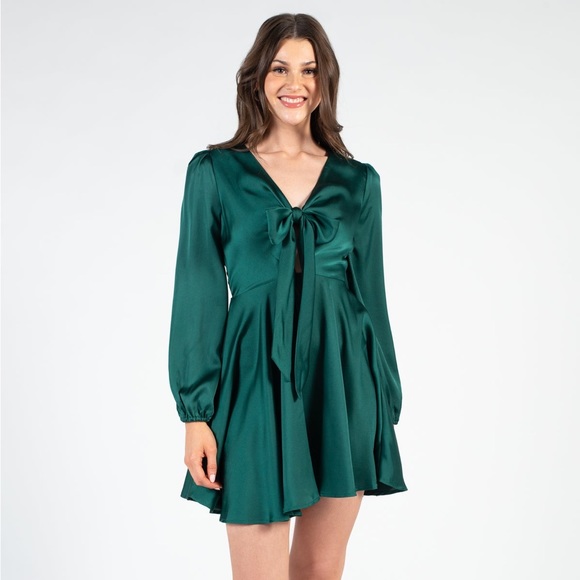 Honey - Millie Satin Skater Mini Dress - Picture 1 of 6